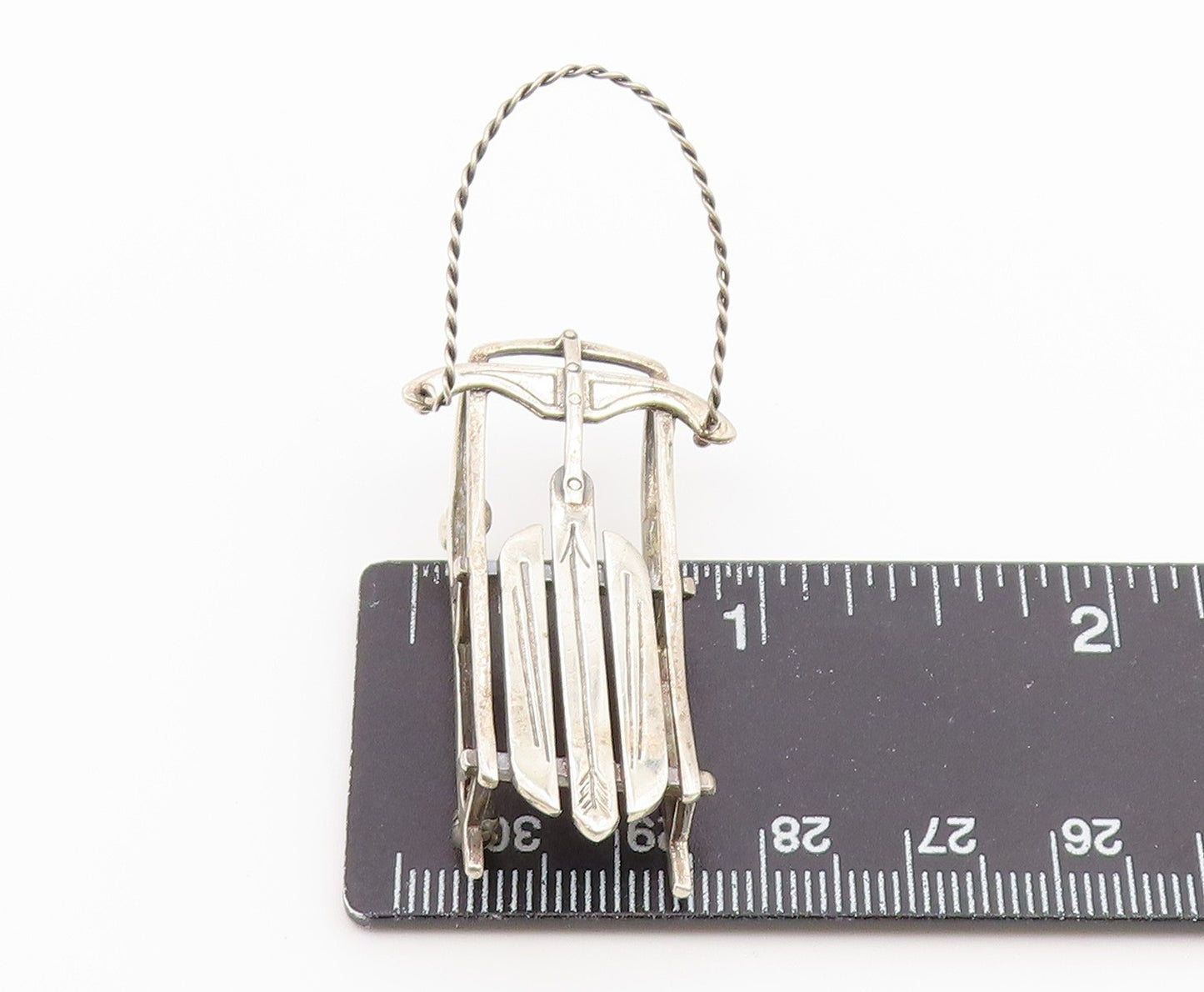 925 Sterling Silver Vintage Brooch Pin JH BREAKELL Classic Winter Sled  BP12623