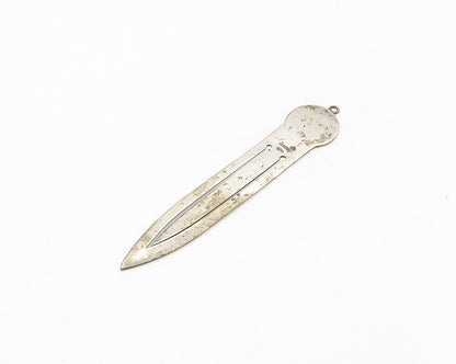 GK ENGLAND 925 Sterling Silver Vintage Oxidized Concert Hall Book Mark TR2372