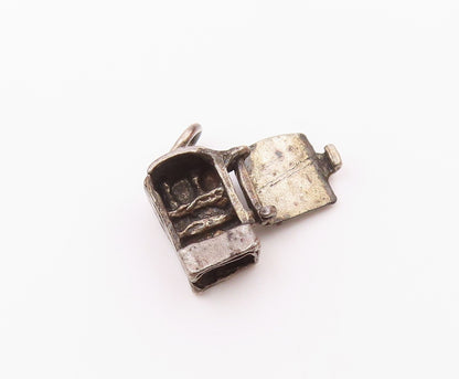 925 Sterling Silver  Vintage Old Fashioned Furnace Pendant (OPENS)  PT17567