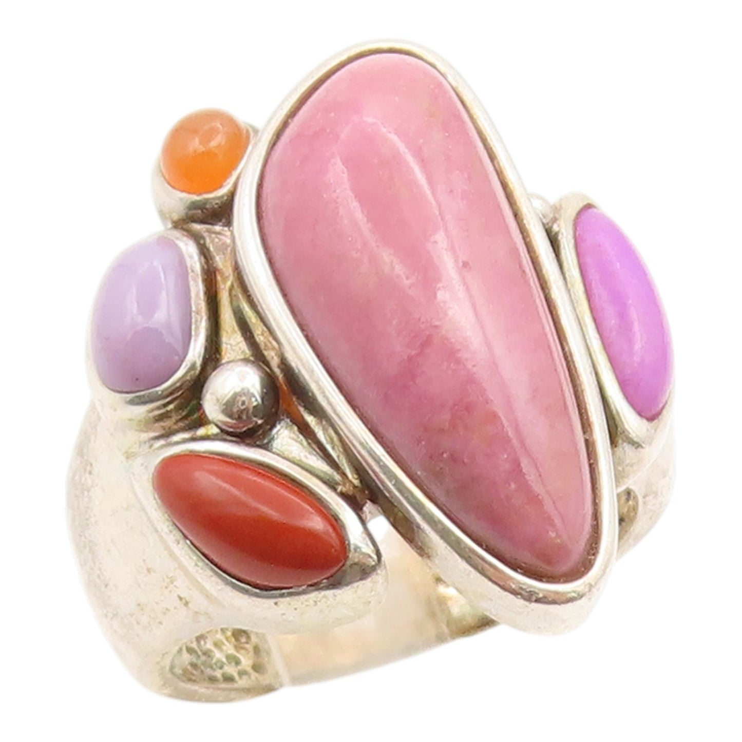 925 Sterling Silver Vintage Ring WHITNEY KELLY Gemstone Band  Sz 7  RG36059