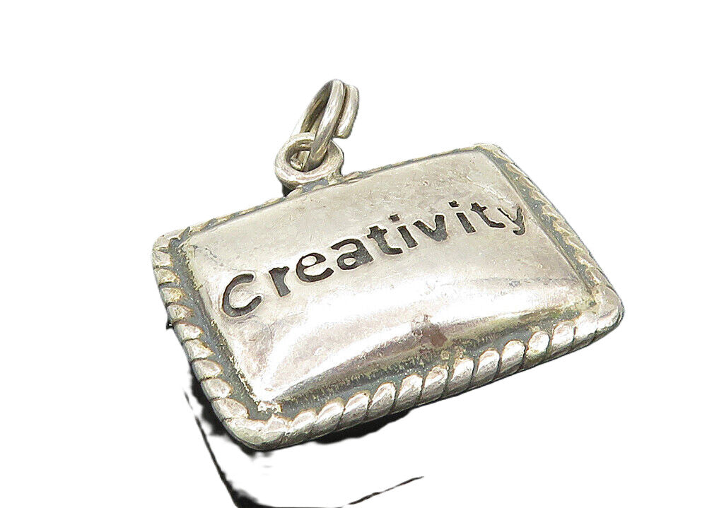925 Sterling Silver  Vintage Dark Tone Creativity Stamped Twist Pendant PT8880