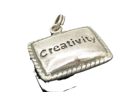 925 Sterling Silver  Vintage Dark Tone Creativity Stamped Twist Pendant PT8880