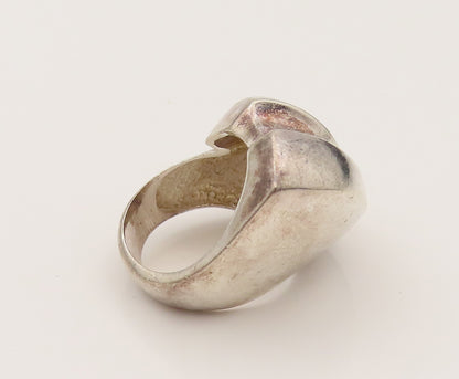 CHARLES KRYPELL 925 Silver  Vintage Scalloped Swirl Dome Ring Sz 6  RG26497