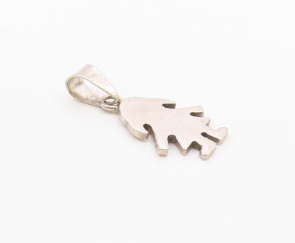 MEXICO 925 Sterling Silver  Vintage Little Girl Silhouette Pendant  PT17645