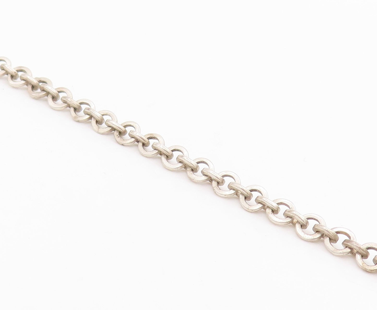 925 Sterling Silver Vintage Necklace LOIS HILL Intricate Scrollwork Chain NE4750