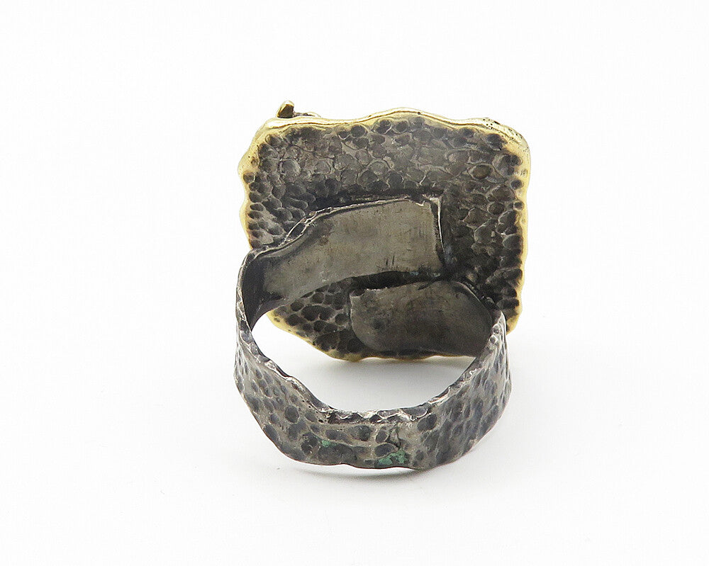 925 Sterling Silver Vintage Antique Lapis Lazuli Cocktail Ring Sz 8.5  RG11373