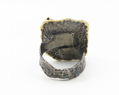 925 Sterling Silver Vintage Antique Lapis Lazuli Cocktail Ring Sz 8.5  RG11373
