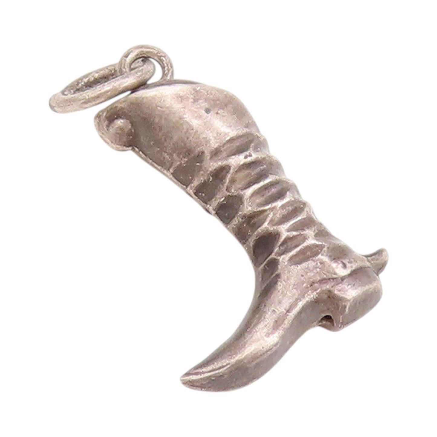 925 Sterling Silver Vintage Pendant Antique Dark Tone Winter Boot Charm  PT24633