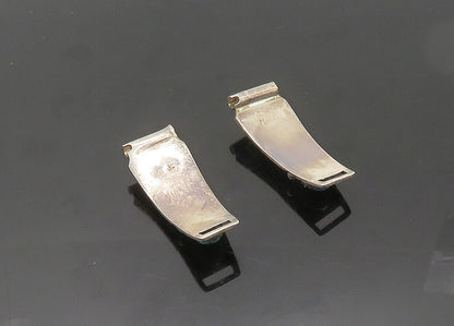 NAVAJO 925 Sterling Silver  Vintage Turquoise Floral Leaf Watch Clips  TR2719
