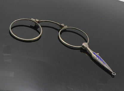 925 Sterling Silver  Vintage Enamel Old Fashioned Spectacles Frames  TR1441