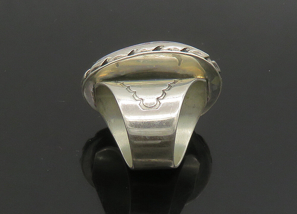 DTR JAY KING 925 Silver  Vintage Agate Twist Shiny Cocktail Ring Sz 7  RG23596