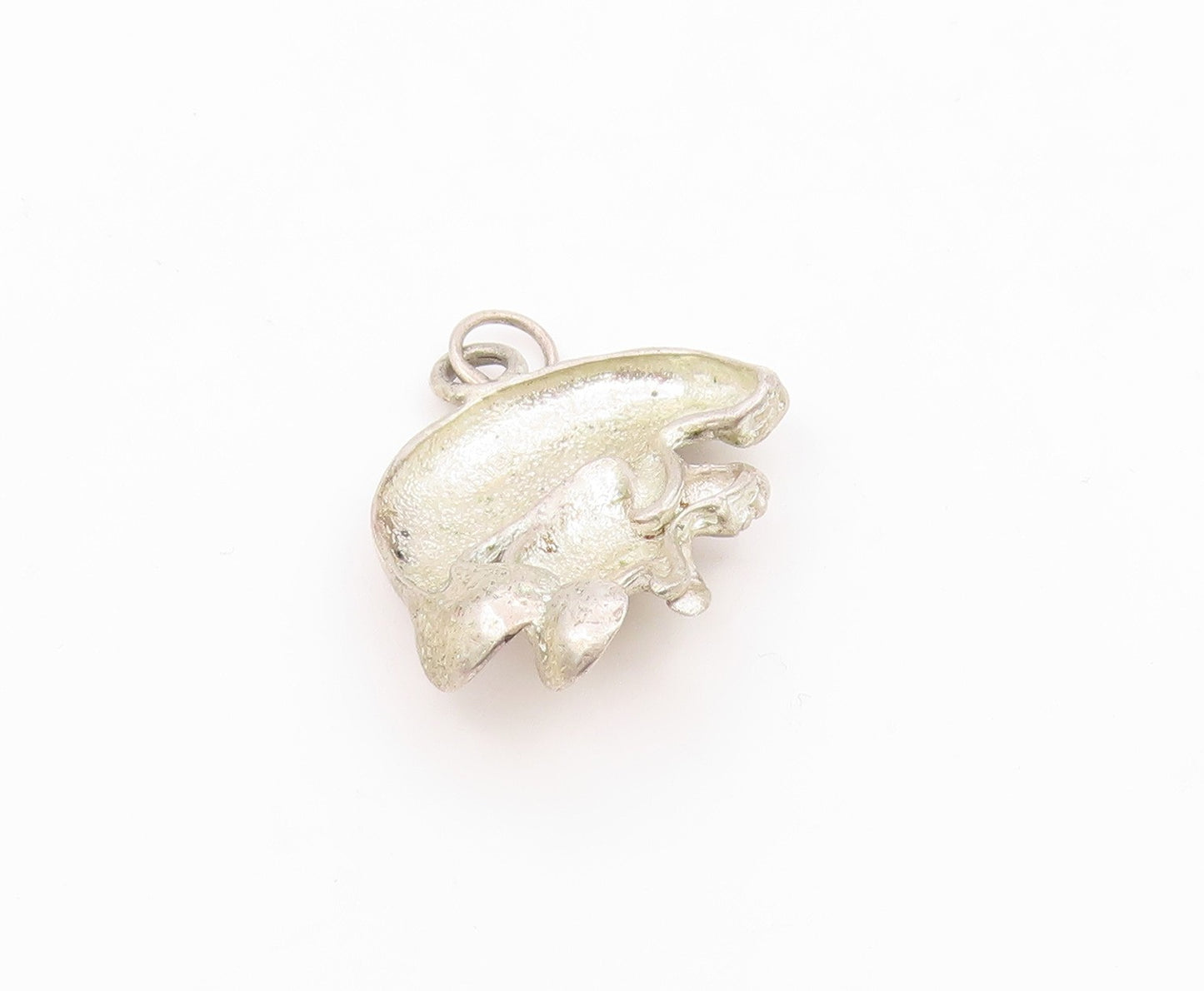 925 Sterling Silver  Vintage Carved Parent & Child Seal Love Pendant  PT21685