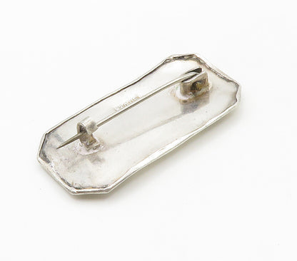 925 Sterling Silver  Vintage Antique Raised Floral Vine Brooch Pin  BP5934
