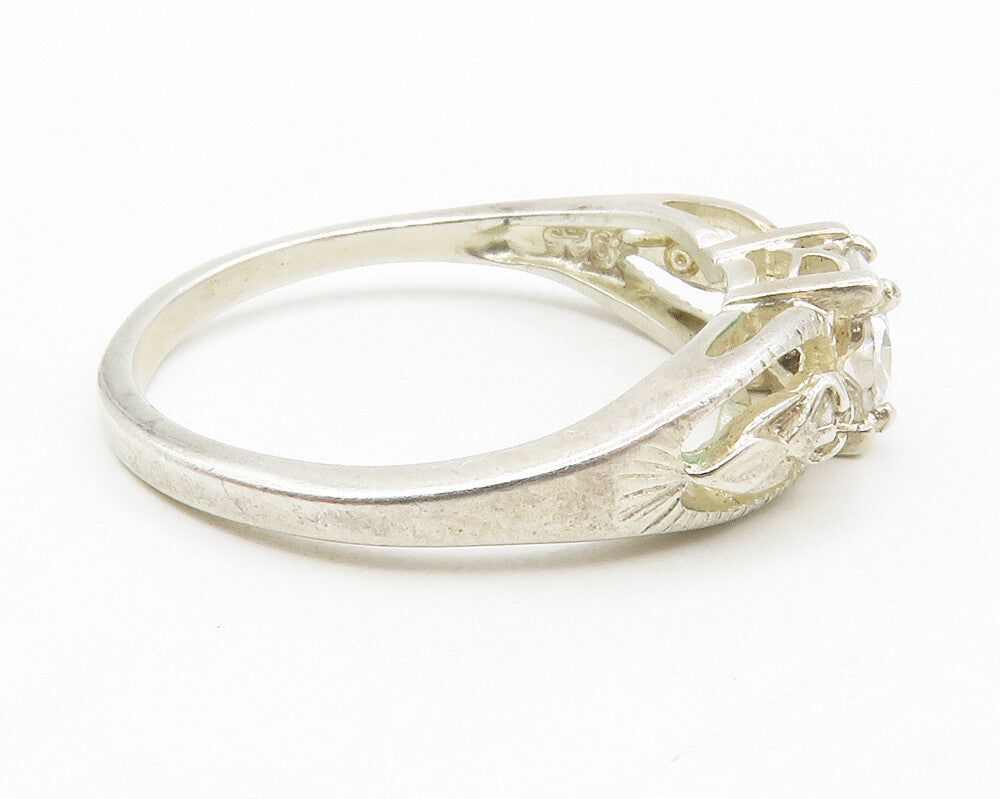 AVON 925 Sterling Silver  Sparkling Cubic Zirconia Band Ring Sz 11  RG13976
