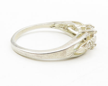 AVON 925 Sterling Silver  Sparkling Cubic Zirconia Band Ring Sz 11  RG13976