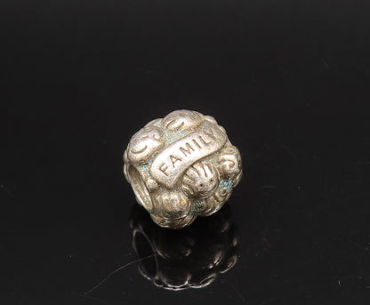 925 Sterling Silver  Vintage Family Love Happy Faces Charm Pendant  PT21779