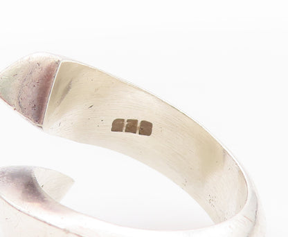 925 Sterling Silver Vintage Ring Designer Solid Cutout Bypass  Sz 9.5  RG28159