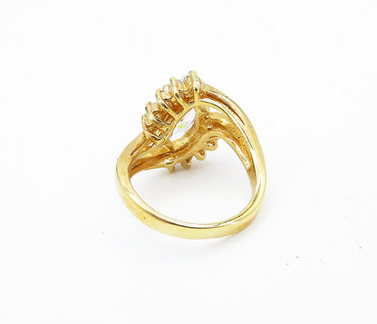 925 Sterling Silver  Cubic Zirconia Solitaire With Accents Ring Sz 5  RG7301
