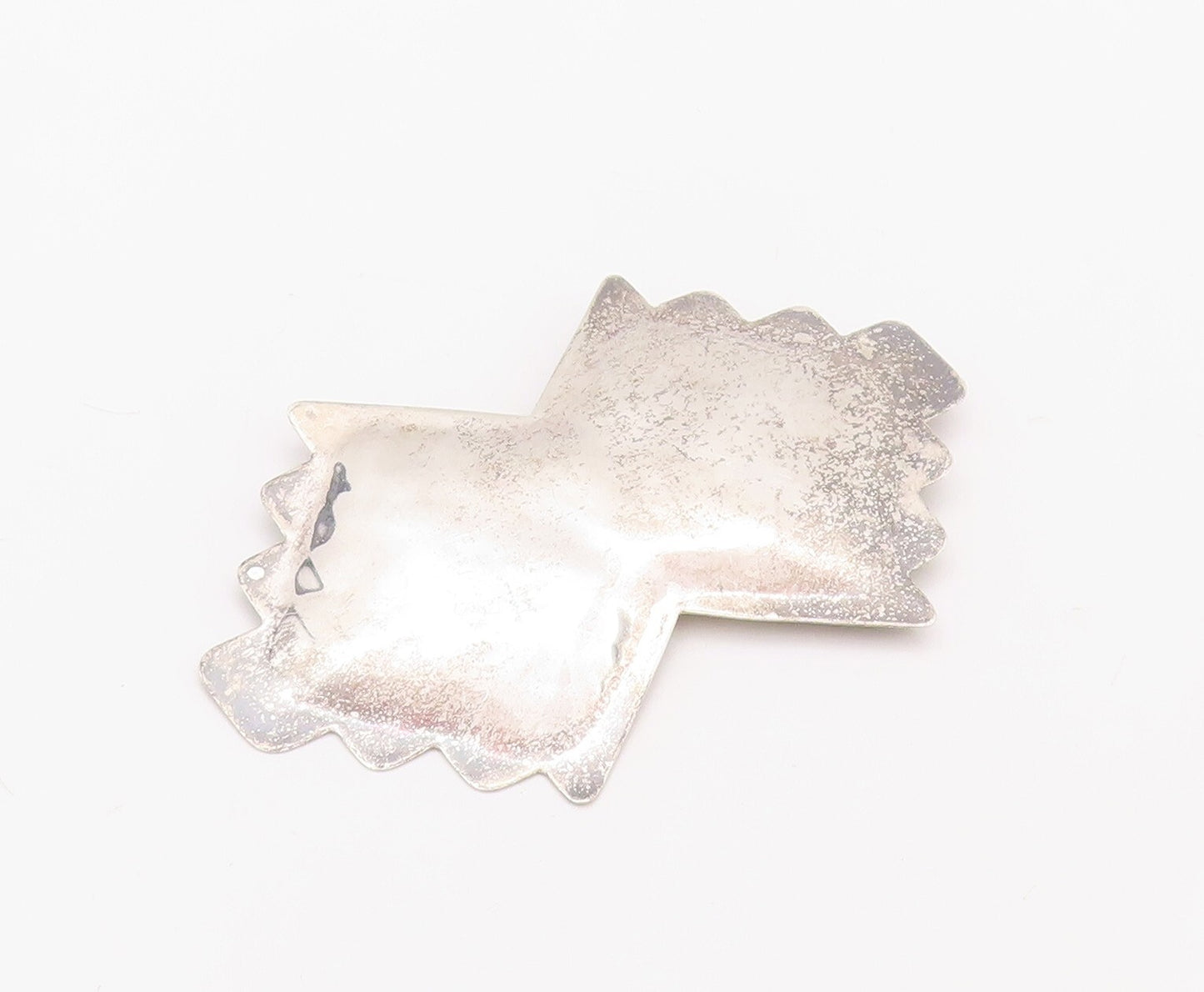 925 Sterling Silver Vintage Brooch Pin Designer Solid Cutout Bow Shape BP11195