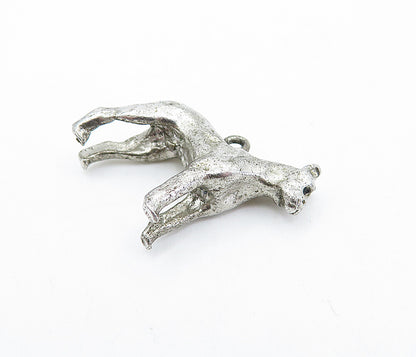925 Sterling Silver Vintage Petite Sculpted Standing Dog Pendant PT4254