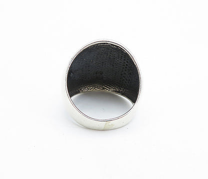 925 Sterling Silver  Vintage Oxidized Egyptian Ankh Band Ring Sz 9.5  RG7454