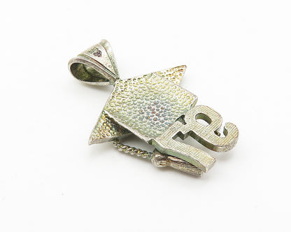 925 Sterling Silver  Vintage Oxidized Class Of 1997 Graduation Pendant  PT8179