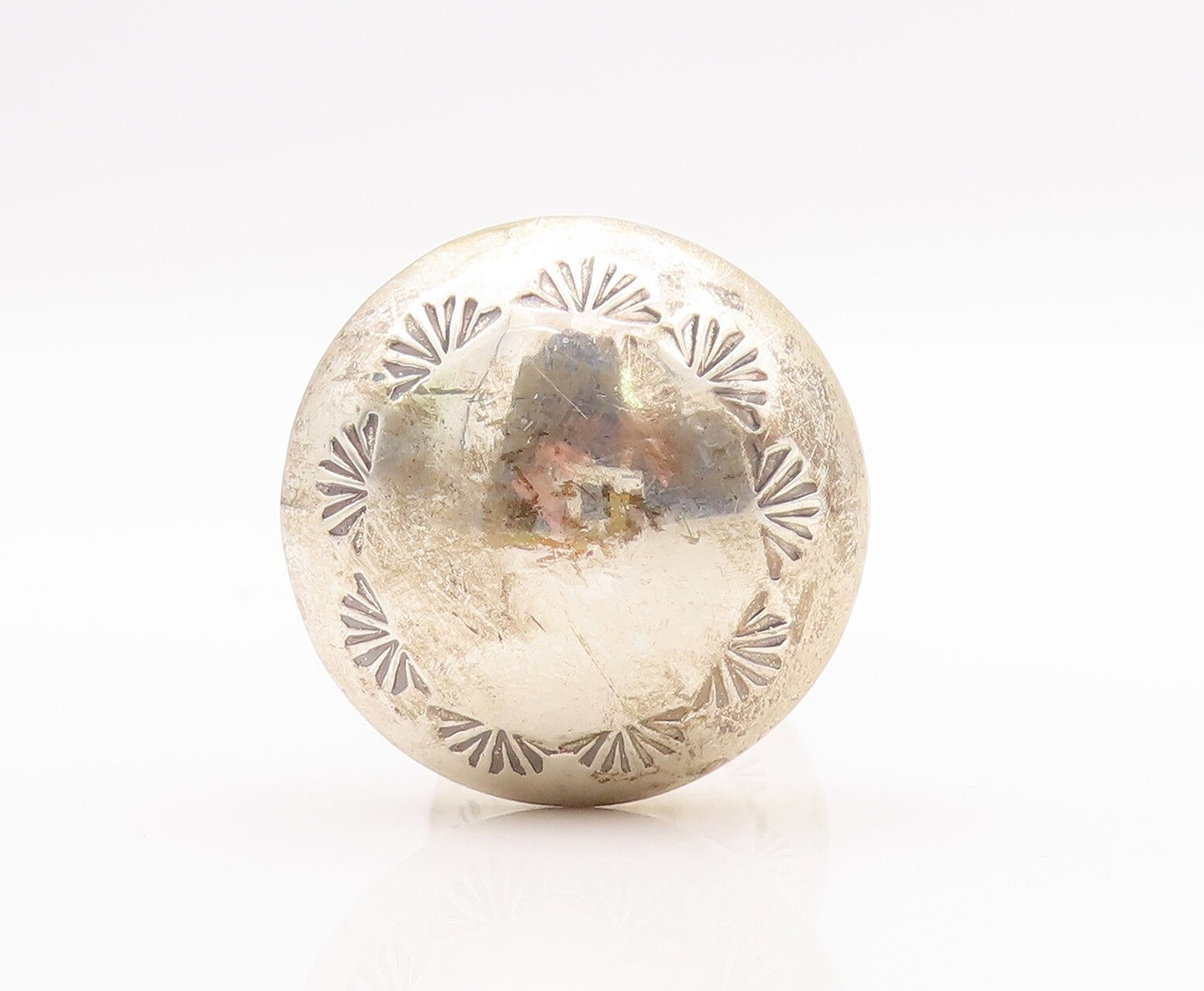 925 Sterling Silver Vintage Toy NAVAJO Solid 3D Carved Rattle (Jingles)  TR3730