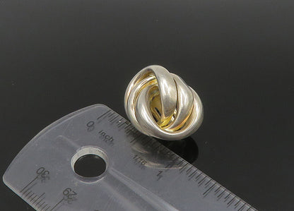 GERMANY 925 Sterling Silver  Vintage Shiny Oval Non Pierce Earrings  EG11207