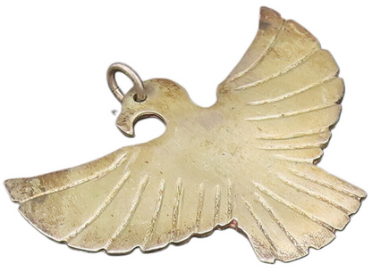 925 Sterling Silver  Vintage Minimalist Flying Bird Drop Pendant  PT21891