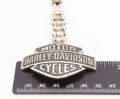 925 Sterling Silver Vintage Keychain Harley Davidson Motor Cycles Shield  TR4163