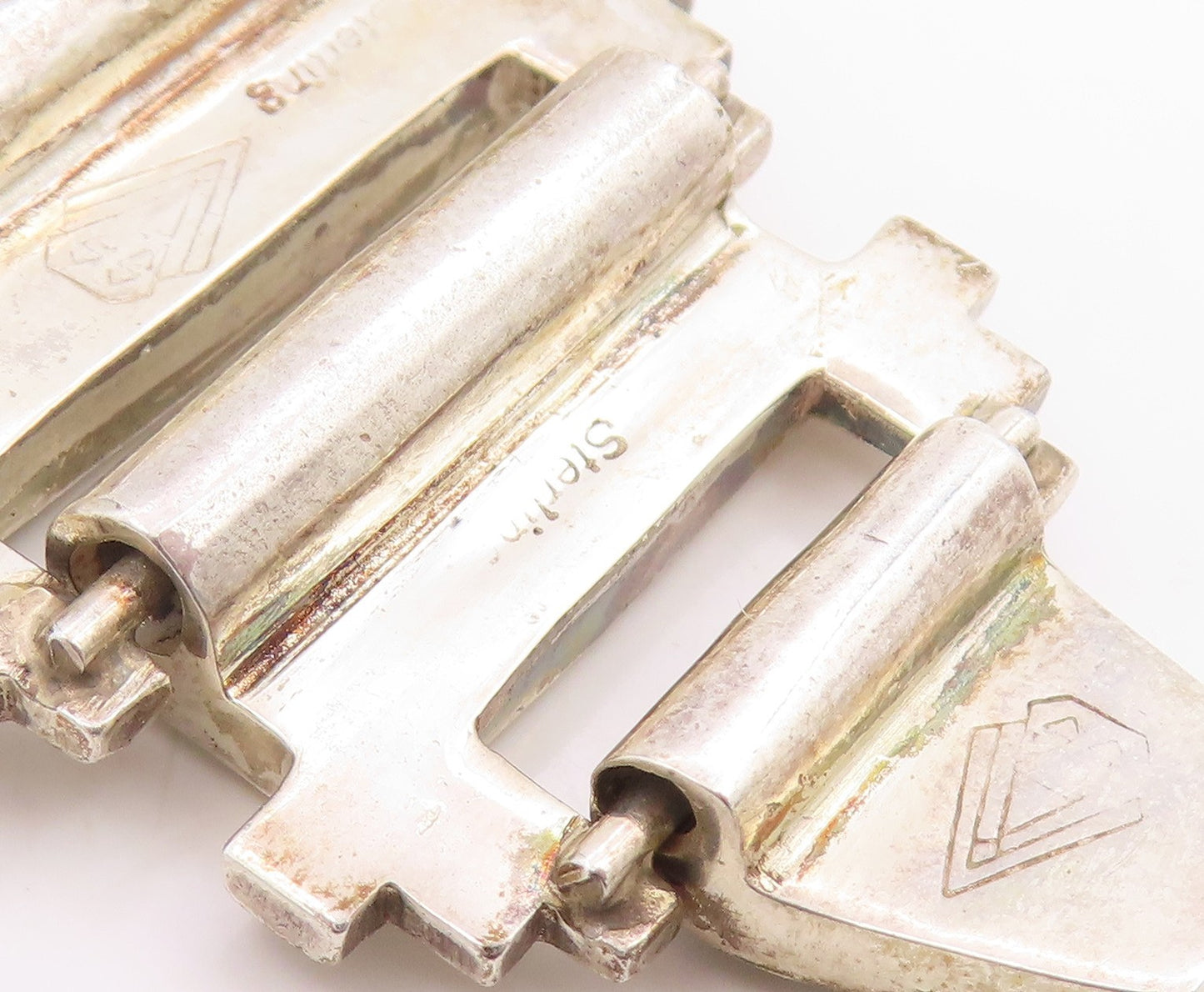 925 Sterling Silver Vintage Pendant DAVID ROSALES NAVAJO Gemstone  PT26195