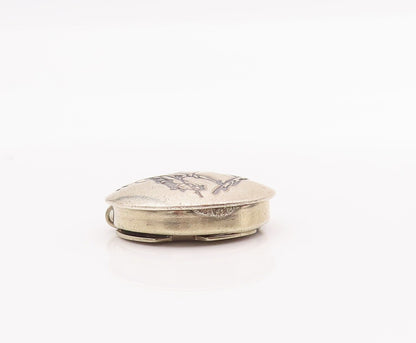 925 Sterling Silver Vintage Button Cover NAVAJO Etched Southwestern TR3725
