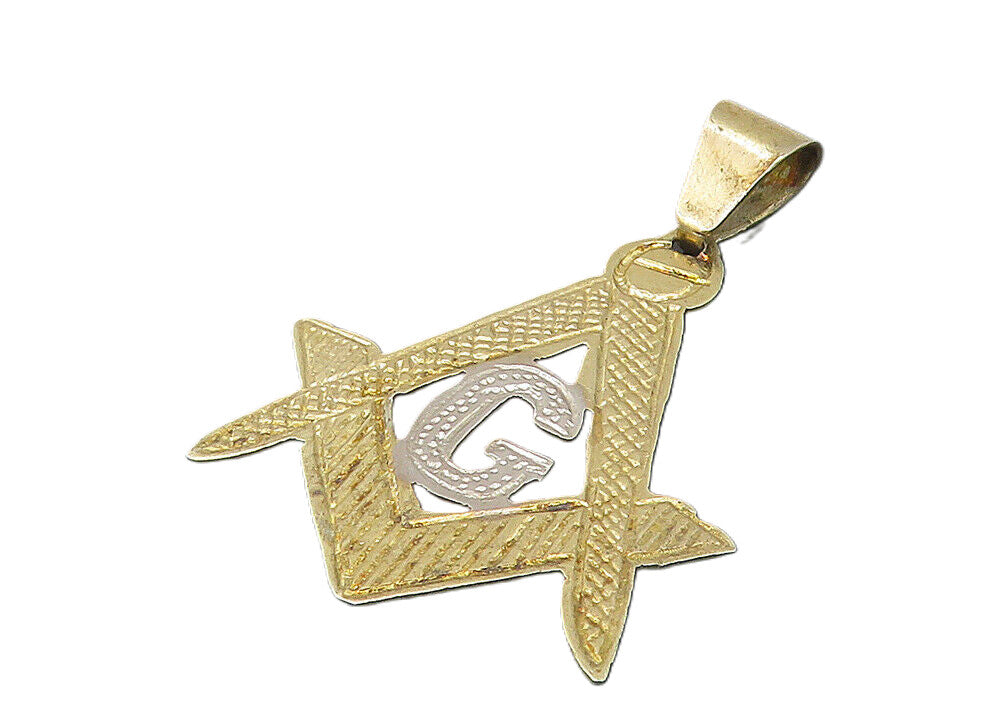 925 Sterling Silver  Vintage Two Tone G Etched Detail Drop Pendant  PT9335