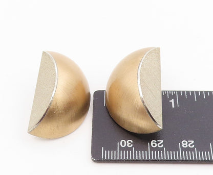 925 Sterling Silver Vintage Earrings Modernist Designer Crescent Moon  EG14006