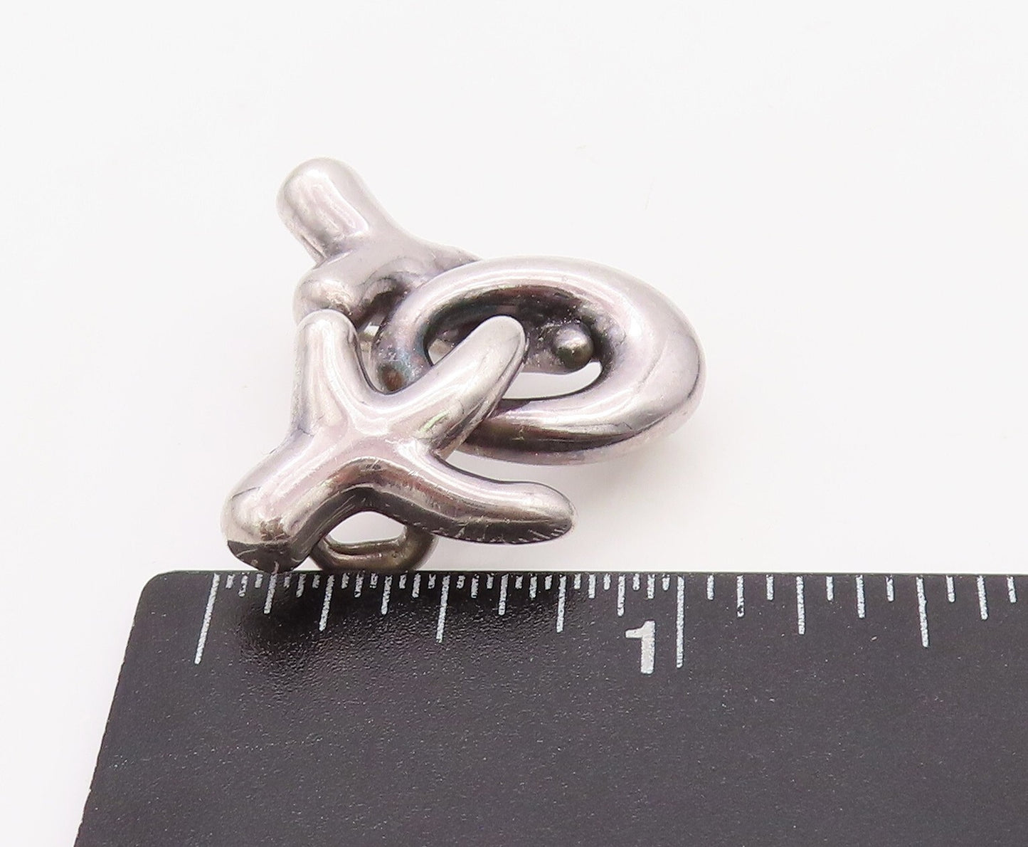 925 Sterling Silver Vintage Pendant Mini XO Hugs & Kisses Design  PT23519