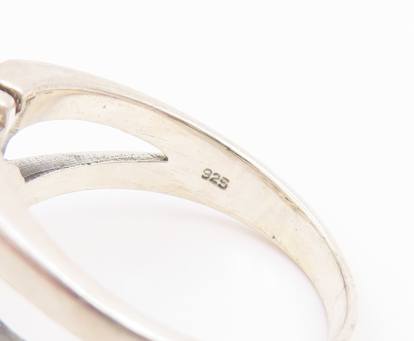 925 Sterling Silver Vintage Ring Classic Double Venus Symbol Band  Sz 9  RG33785