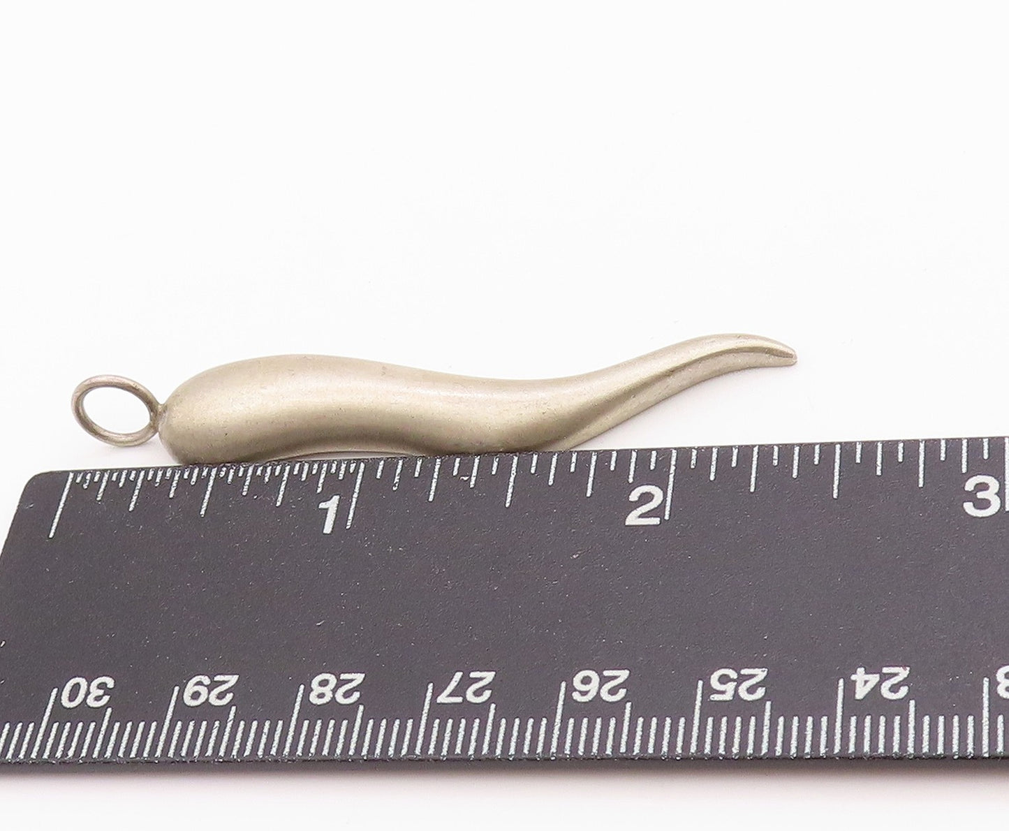 925 Sterling Silver Vintage Pendant Modernist Swirly Drop Design  PT24492