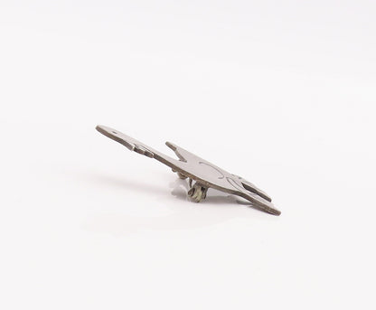 925 Sterling Silver Vintage Brooch Pin Solid Etched Happy Walking Duck  BP11045