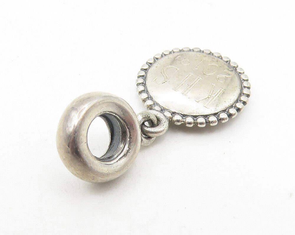PANDORA 925 Sterling Silver Vintage 2013 Round Charm Pendant  PT9437