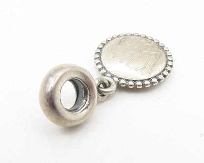 PANDORA 925 Sterling Silver Vintage 2013 Round Charm Pendant  PT9437