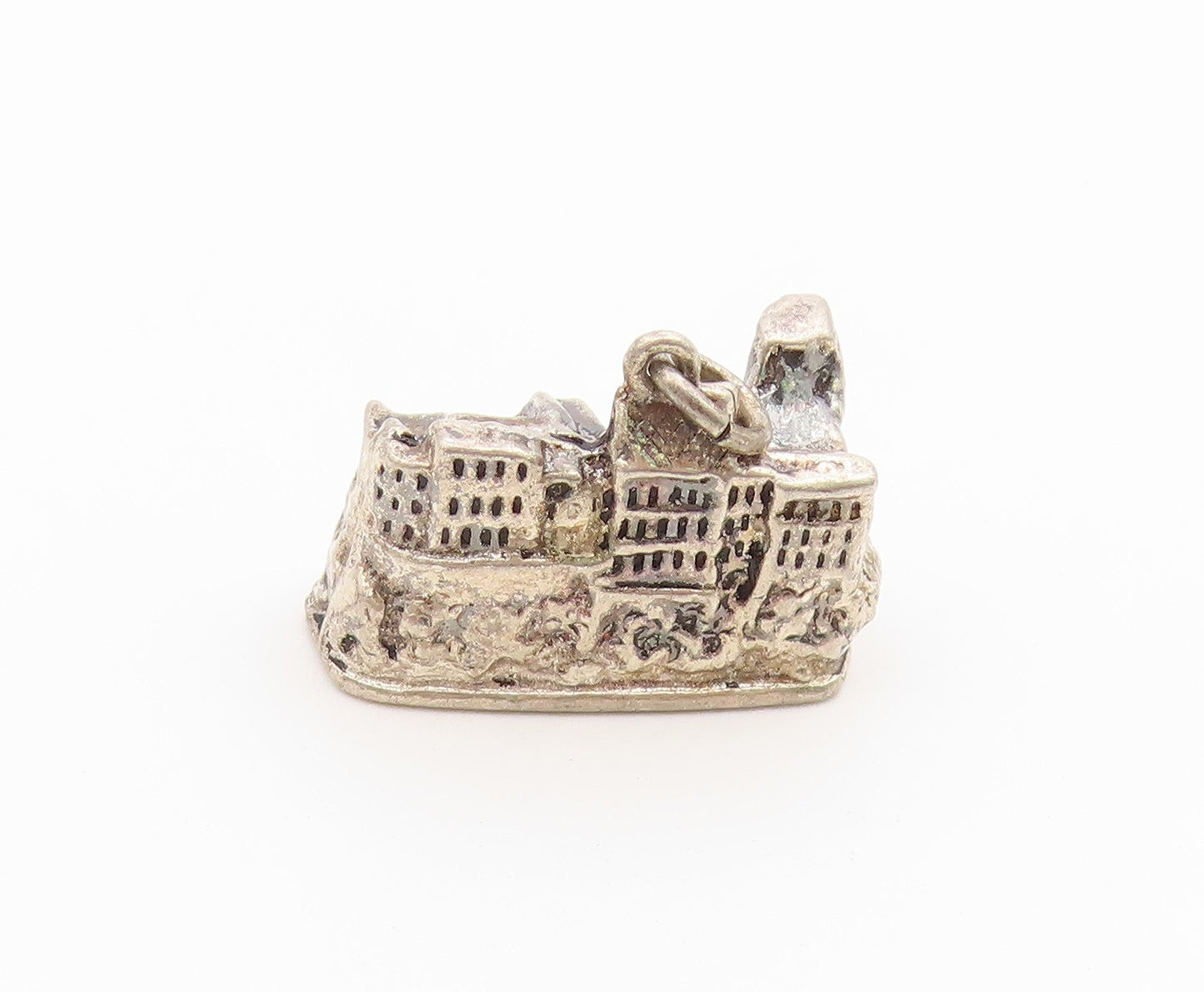 925 Sterling Silver Vintage Pendant Miniature Heidelberg Castle Charm  PT26575