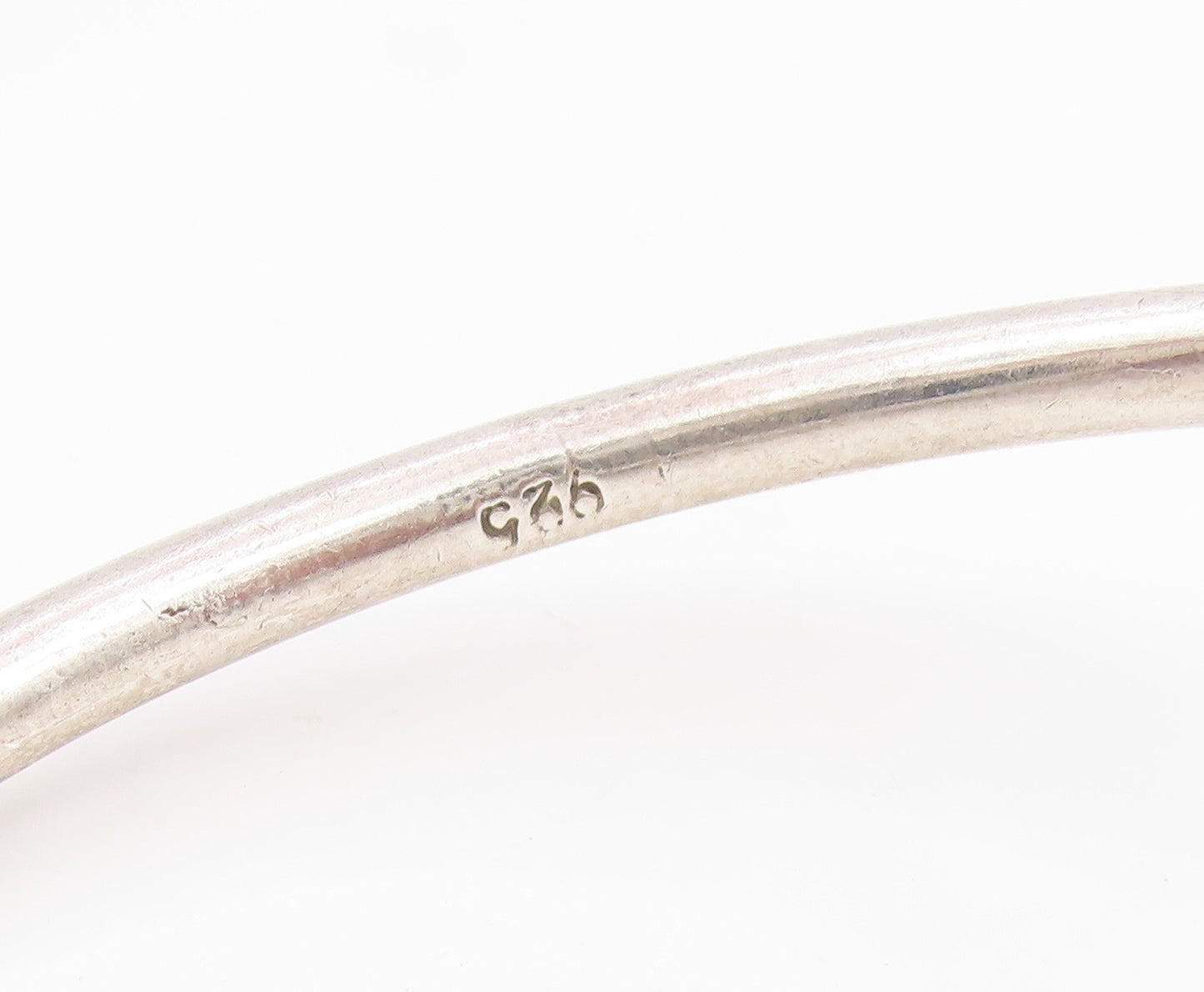 925 Sterling Silver Vintage Bracelet Blue Topaz Modernist Curved Wave  BT11839