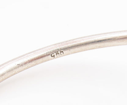 925 Sterling Silver Vintage Bracelet Blue Topaz Modernist Curved Wave  BT11839