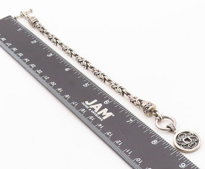 925 Sterling Silver Vintage Bracelet BALI Snail Link Carved Chain  BT10827