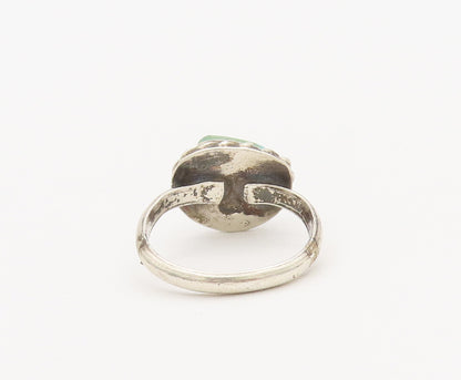 925 Sterling Silver Vintage Ring NAVAJO Amorphous Turquoise  Sz 6.5  RG27953