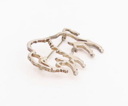 925 Sterling Silver Vintage Brooch Mighty Buffalo Outline Design Pin  BP12052
