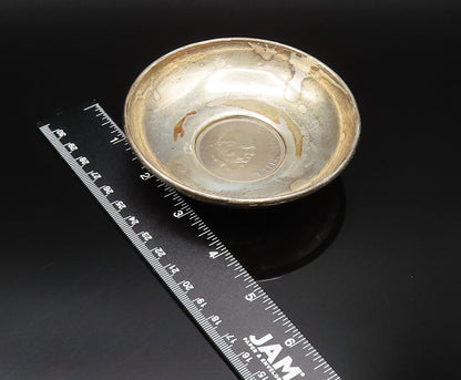 BALDWIN & MILLER 925 Sterling Silver Vintage Churchill Coin Dish Bowl TR3457