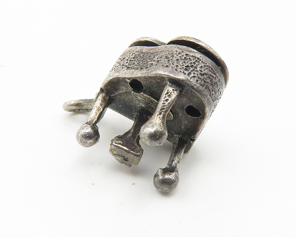 DANECRAFT 925 Sterling Silver  Vintage Oxidized Grand Piano Pendant  PT8334