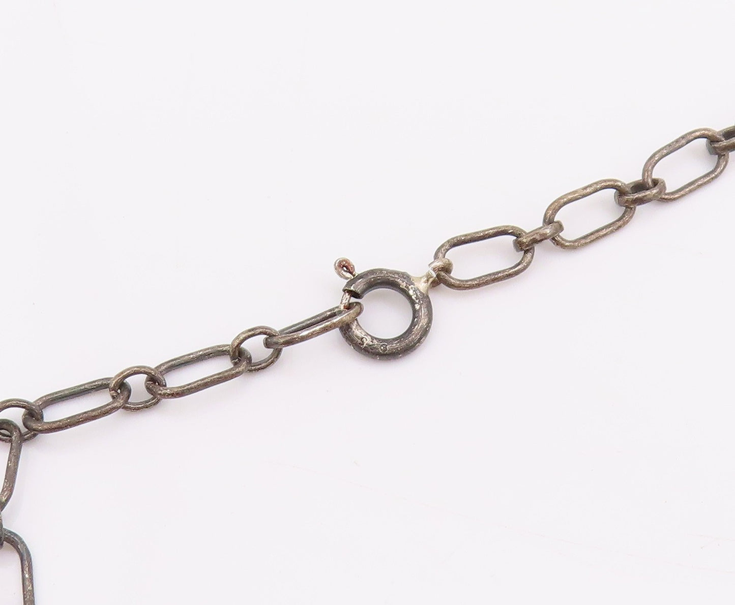 925 Sterling Silver Vintage Necklace DTR JAY KING Cabochon Onyx Chain  NE4751