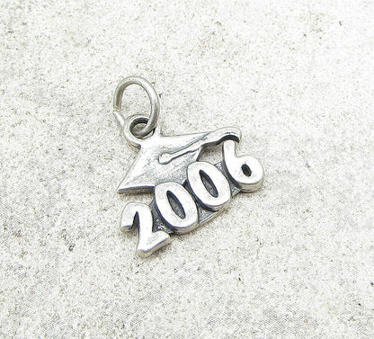 925 Sterling Silver 2006 Graduation Charm Pendant PT1030